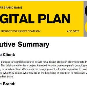 Digital marketing template
