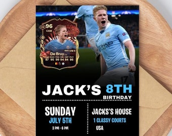 Kevin De Bruyne birthday Invite
