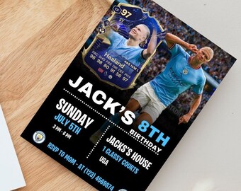 Erling Haaland | Manchester City | Birthday Invitation