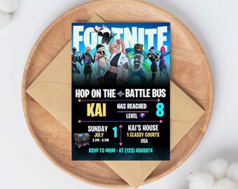 Gamer Birthday Invitation | Battle Royal Theme (Digital Download)