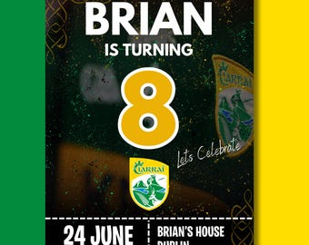 Kerry GAA Birthday Invitation – Editable Canva Template (Instant Download)