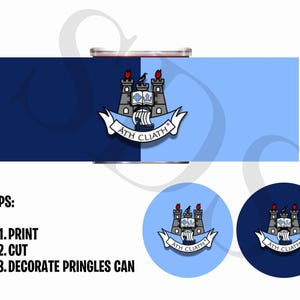 Dublin GAA Pringles lables - Instant Download  - Gaelic Football/Hurling party supplies - Pringles 1.3 oz Labels