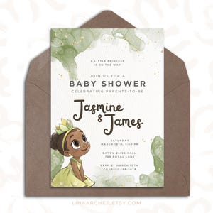 Little Princess Baby Shower Invitation | Princess Baby Shower Invite | Editable Digital Invite | Instant Download