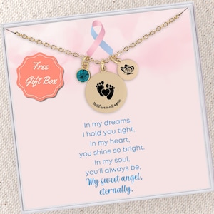 Miscarriage Gift Necklace, Loss of Baby Necklace, Grieving Mom Gift After Miscarriage, Remembrance Necklace Gift from Pregnancy Loss