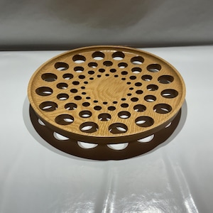 Hand turned large fruit bowl. large platter plate. Tableware ornament