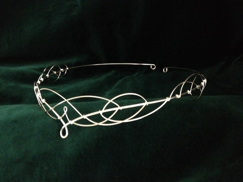 Silver Circlet Wedding Circlet Forehead Tiara Elven Tiara Medieval Tiara Bridal Headpiece Wedding Headdress