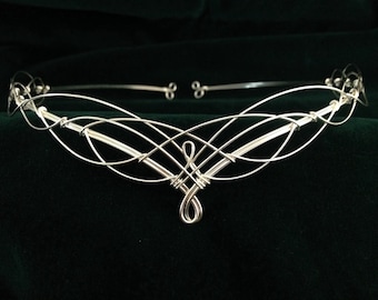 Elven Circlet Medieval Renaissance Pagan Wedding Handfasting Bridal Headpiece Boho