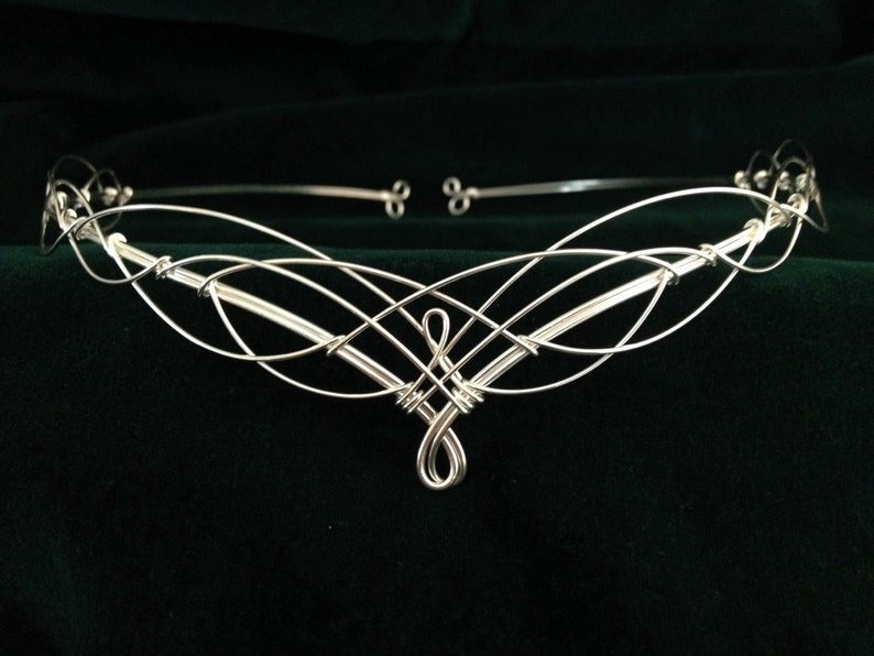 Elven Circlet Medieval Tiara Renaissance Pagan Wedding Handfasting Bridal Headpiece Boho