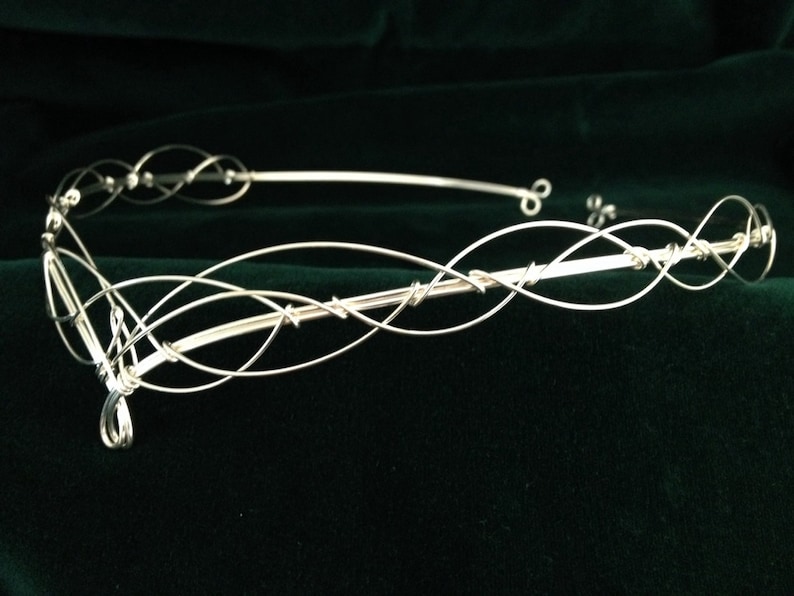 Elven Circlet Medieval Tiara Renaissance Pagan Wedding Handfasting Bridal Headpiece Boho