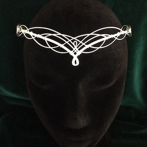 Elven Circlet Medieval Tiara Renaissance Pagan Wedding Handfasting Bridal Headpiece Boho