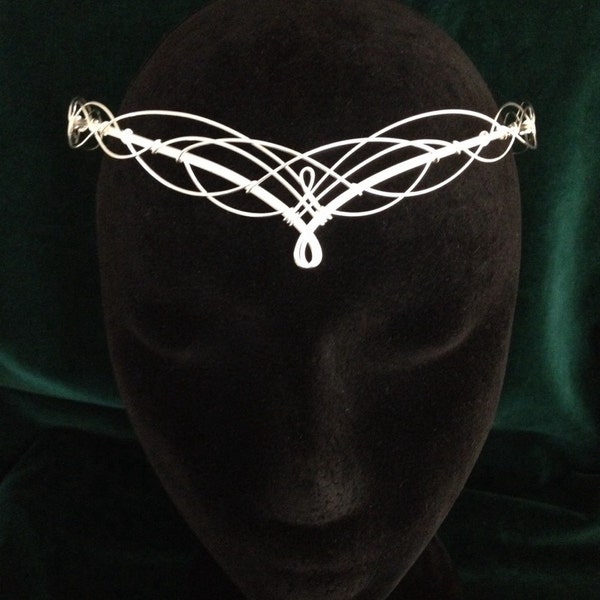 Elven Circlet Medieval Tiara Renaissance Pagan Wedding Handfasting Bridal Headpiece Boho