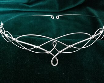 Bridal Headpiece Wedding Circlet Celtic Wedding Silver Headdress Tiara