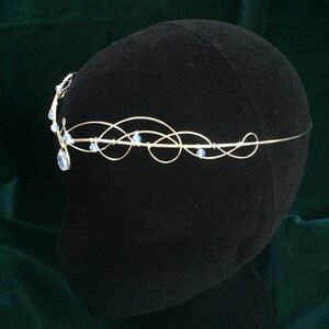 Circlet with Opalite Moonstones Elven Wedding Tiara Crown Headpiece Medieval Renaissance Wedding image 9