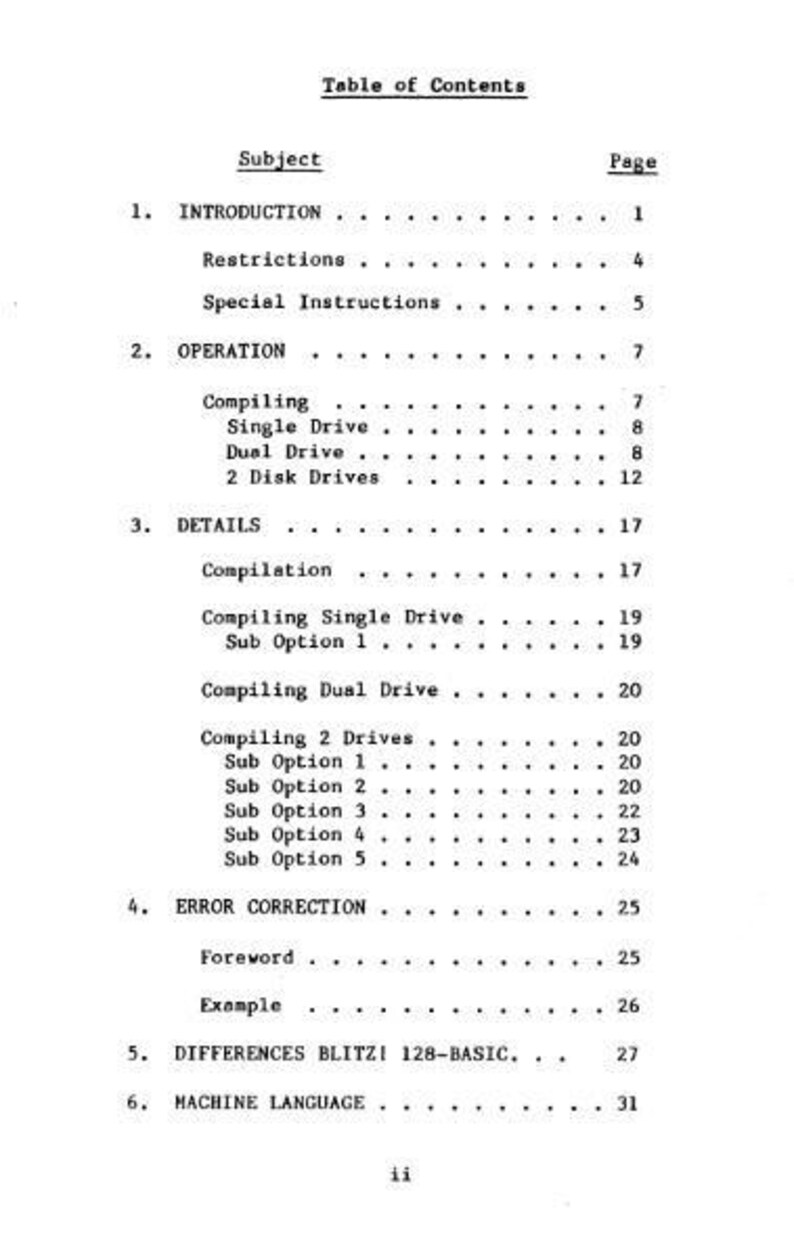 Commodore 128 Blitz Basic Compiler Instruction Manual Reprinted 1985 image 2