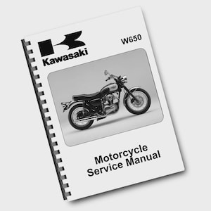 Kawasaki Motorcycle W650 - EJ650 - Motorcycle Service Manual