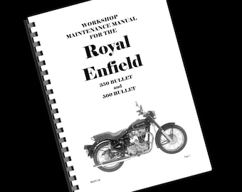 Royal Enfield 350 500 Bullet - 1989 à 2007 - Manuel de réparation d'atelier de service