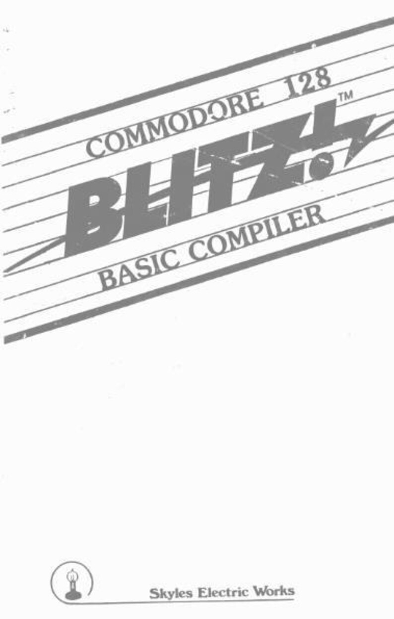 Commodore 128 Blitz Basic Compiler Instruction Manual Reprinted 1985 image 1