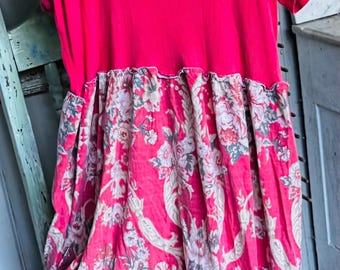Ruffle Hem Dress with Sweater Top, Size XL