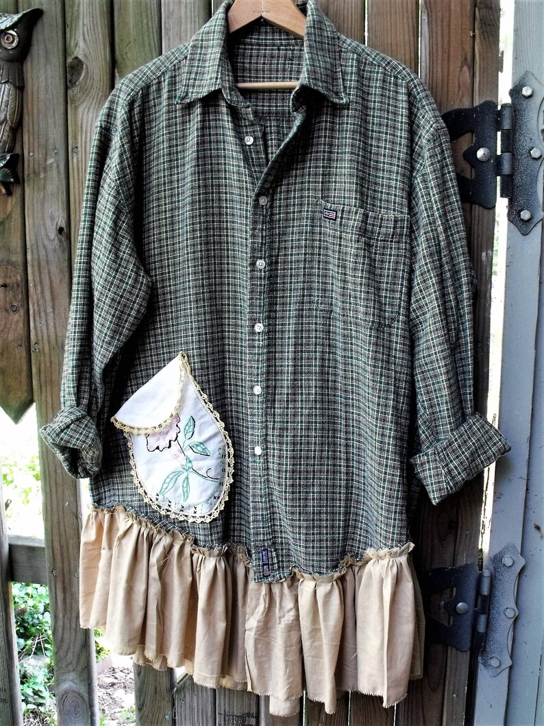 Sheerfab Flannels/ Upcycled Flannel Shirt Tunics/ Men's Etsy