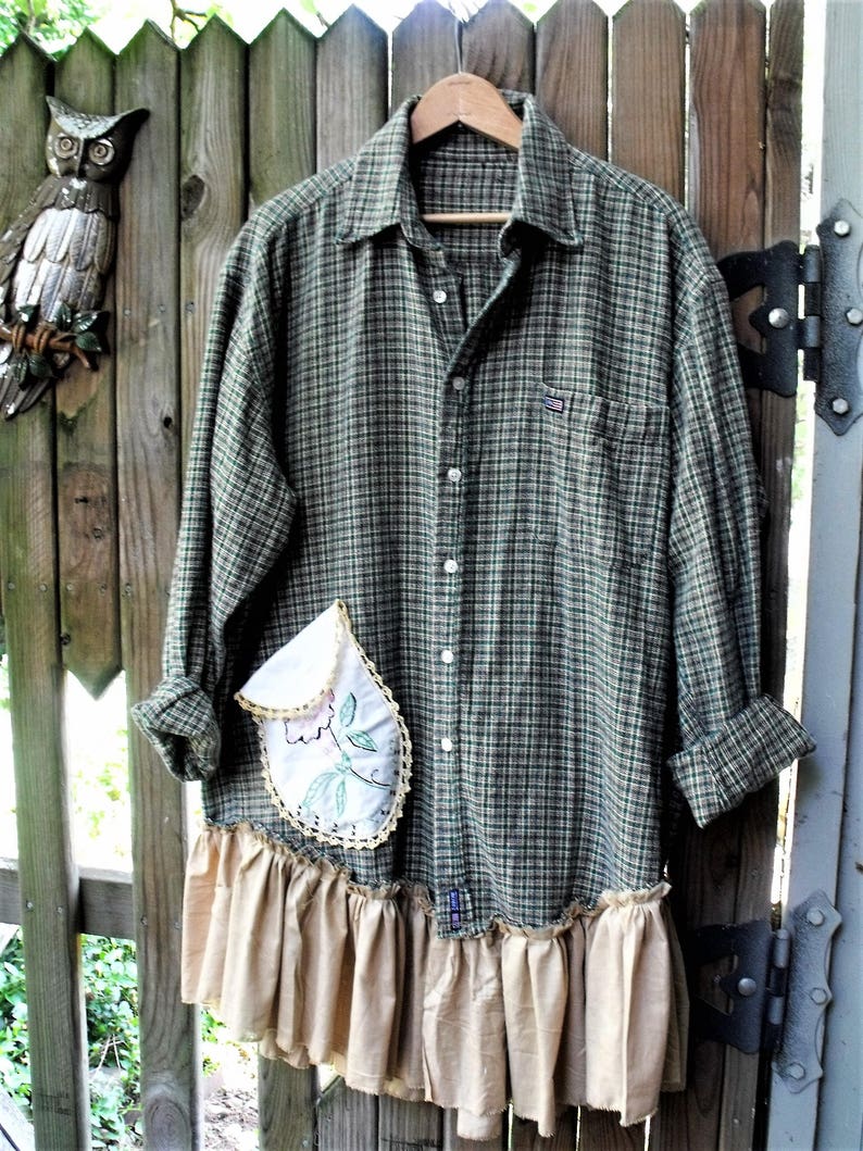 Sheerfab Flannels/ Upcycled Flannel Shirt Tunics/ Men's Etsy