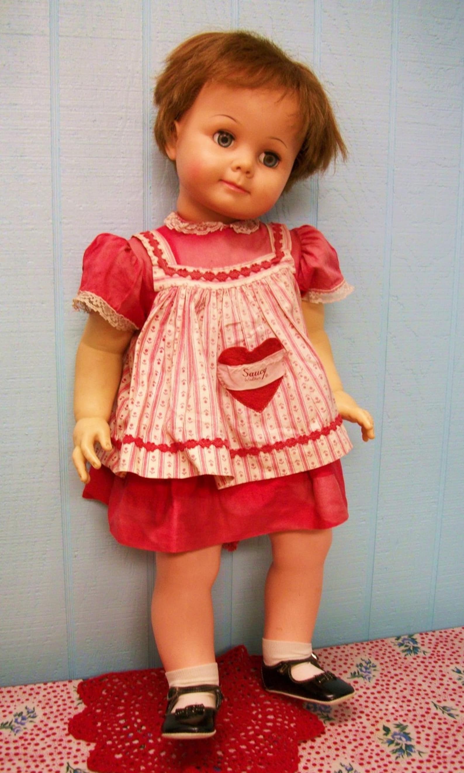 1960 Big Saucy Walker Doll by Ideal 28 inches tall...Like a Etsy
