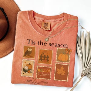 Comfort Colors® Tis The Season Fall Shirt, Fall Pumpkin T-shirt, Fall Lover Outfit, Autumn Thanksgiving Tee, Pumpkin Patch, Cute Fall Gift