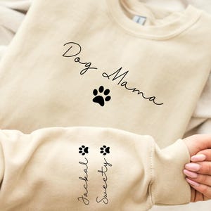 Personalisiertes Hundemama Sweatshirt, Einzigartiges Muttertagsgeschenk, Geschenk für neuen Hundebesitzer, Benutzerdefinierte Hundemama Geschenk, Hundename Pullover, Geschenk für Sie