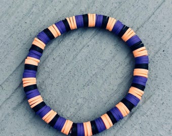Spooky Halloween Clay Bead Bracelet
