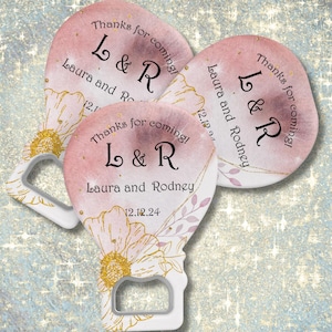 Personalisierter Flaschenöffner, kundenspezifische Hochzeitsgeschenke für Gäste in Masse, Rechteck-Herzballon-Form-Hochzeitsmagnet, danke Geschenk