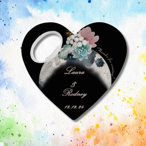 Aimant ouvre-bouteille personnalisé avec carte, Cadeaux de mariage pour les invités en gros, Cadeaux de mariage personnalisés, Cadeaux de remerciement pour mariage rustique en vrac