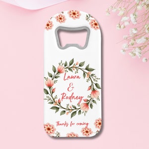 Cadeaux de remerciement de mariage pour les invités, Ouvre-bouteille aimanté personnalisé avec carte, Souvenir de mariage personnalisé pour la douche nuptiale pour les invités en vrac