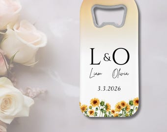 Personalized Bottle Opener Magnet Favors: Wedding, Bridal Shower Gifts for Guests