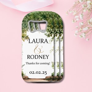Ouvre-bouteille aimanté personnalisé avec carte de remerciement, cadeaux de mariage personnalisés, souvenir de douche nuptiale de mariage personnalisé pour les invités en vrac
