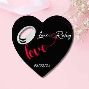 Abridor de botellas magnético personalizado con tarjeta, regalos de boda para invitados a granel, regalos de boda personalizados, recuerdo de agradecimiento por la despedida de soltera