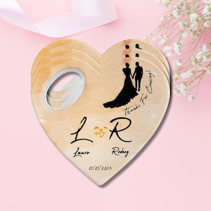 Aimant ouvre-bouteille personnalisé avec carte de remerciement, aimants de mariage pour invités en vrac, cadeaux de mariage et d'enterrement de vie de jeune fille