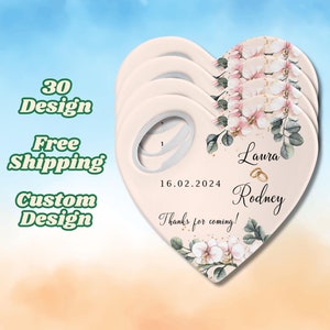 Cadeaux de mariage, Ouvre-bouteille personnalisé avec carte de remerciement, Cadeaux aimantés personnalisés, Souvenir de shower de bébé pour les invités, Incontournable du mariage