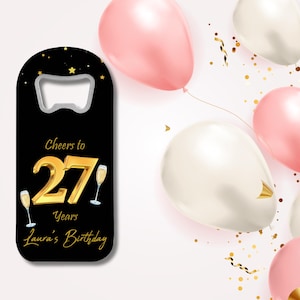 Personalisierte Geburtstagsgeschenke für Gäste, Sonderanfertigungen Flaschenöffner-Magnet Geschenke für Gäste, Partygeschenk, alles Gute zum Geburtstaggeschenke 18.60