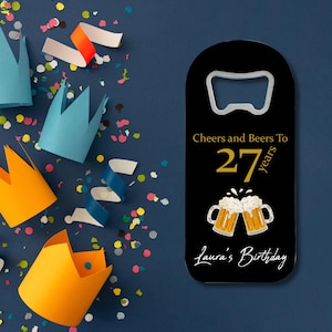 Benutzerdefinierte Geburtstags-Gastgeschenke für Gäste, personalisierte Flaschenöffner-Magnet-Geschenke für Gäste, Partygeschenk, alles Gute zum Geburtstag-Gastgeschenke 18.40