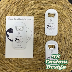 Ouvre-bouteille magnétique personnalisé avec carte, cadeaux de mariage pour invités en vrac, cadeaux de mariage personnalisés