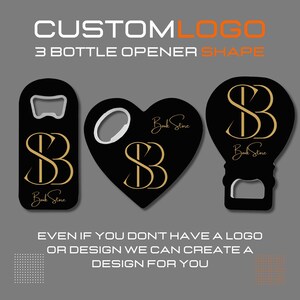 Bulk Gifts for Clients, Custom Logo Bottle Opener with Magnet, Promotional Gift, Fridge Magnets, Customers Giveaway Gifts Favors