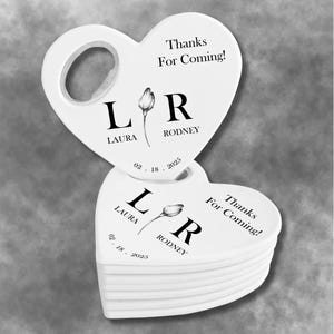 Ouvre-bouteille personnalisé avec carte de remerciement, 48 modèles et modèles personnalisés disponibles, cadeaux de mariage personnalisés, cadeau de douche nuptiale en vrac