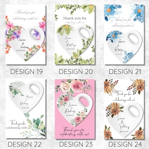 Benutzerdefinierte Flaschenöffner Geschenke & Dankeskarte, perfekte Hochzeitsgeschenke für Gäste in großen Mengen, personalisierte Save the Date Souvenir