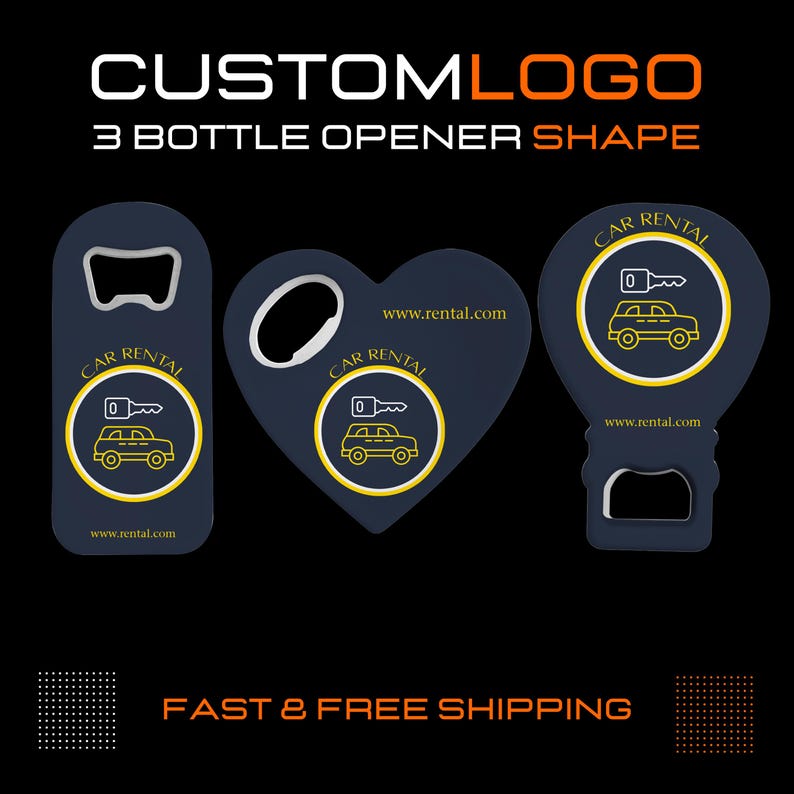 Custom Bottle Opener with Magnet, Promotional Gift, Advertising Magnet, Real Estate, Fridge Magnets, Customer Giveaway Gifts , UV print