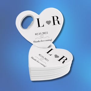Cadeaux de mariage, Ouvre-bouteille personnalisé avec carte de remerciement, Cadeaux aimantés personnalisés, Souvenir de douche nuptiale pour invités en vrac