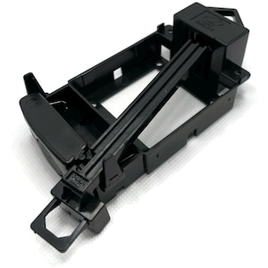 May include: Black plastic clock movement mechanism with a metal pendulum arm. The movement has a black plastic housing with a clear plastic window. The pendulum arm is attached to the movement with a black plastic clip. The movement has a label that says "PULSO".