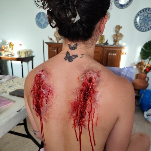 Prothèses Fallen Angel Broken Wings : maquillage Gore FX en silicone