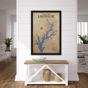 ANY LOCATION Lake, River, Coastline, Lake House Decor, Custom Wood Map, Wood Laser Engraved Map, 3D Custom Lake art, lake gift