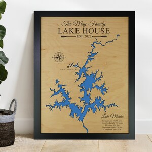 Lake of the Woods Map or any lake - Lake House Decor - Wall Decor -Customer Wood Map Sign- Lake Art - 3D Wall Art - Wood Maps