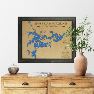 Horseshoe Chain of Lake Minnesota- Lake House Decor - Wall Decor -Customer Wood Map Sign- Lake Art - 3D Wall Art - Wood Maps