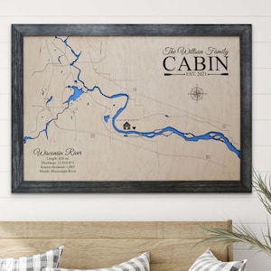 Serpent Lake- Lake House Decor - Wall Decor -Customer Wood Map Sign- Lake Art - 3D Wall Art - Wood Maps